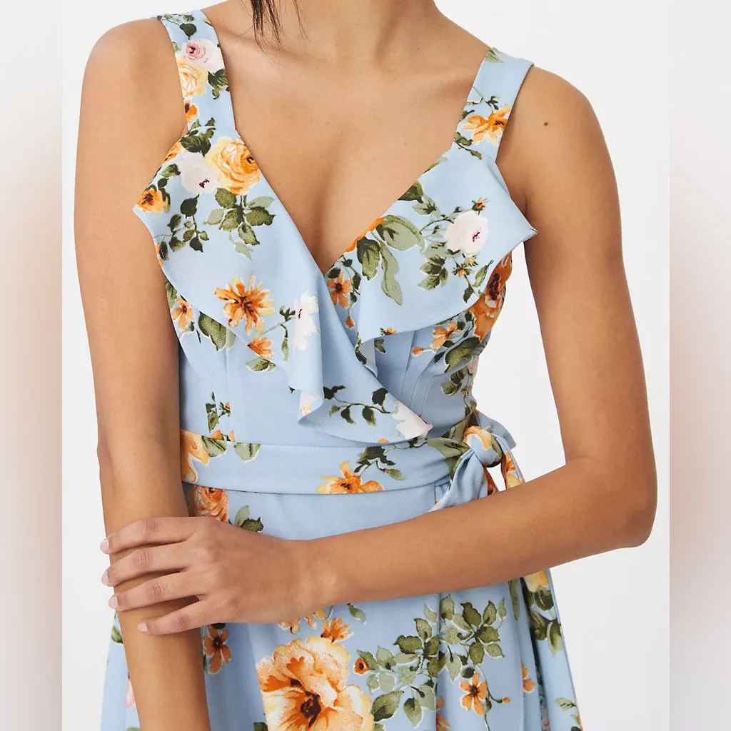 Anthropologie Hutch Floral Eden Wrap Dress ~ Size XXSP 🧡🍄 - Image 4