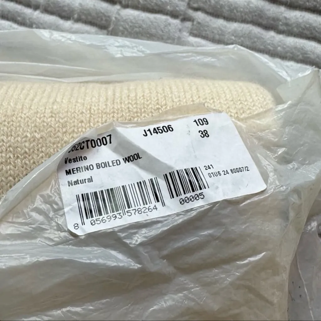 JIL SANDER - Asymmetric Boiled Wool Long Dress - Image 7