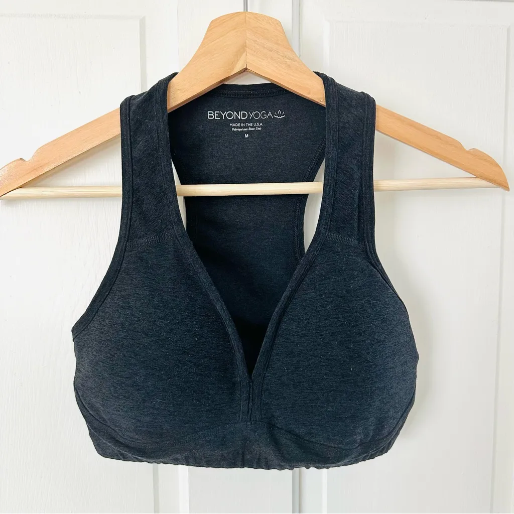 Beyond Yoga Lift Your Spirits Sports Bra Spacedye Padded Racerback Size M - Image 2