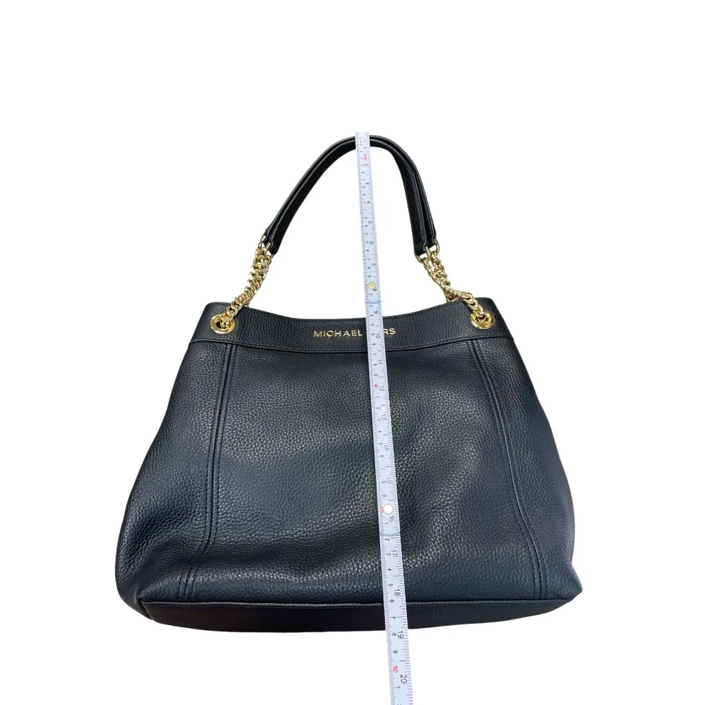 Michael Kors womans Balck Jet Set Large Chain Gold leather Shoulder Tote Handbag - Image 8