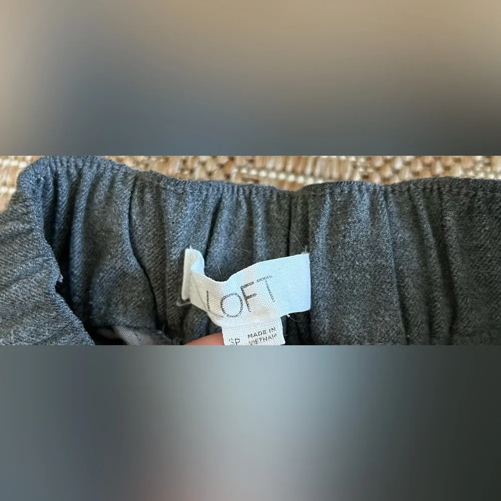 Loft Women's Gray Straight Leg Dress Pants, Trousers, Size Small Petite,Size SP - Image 6