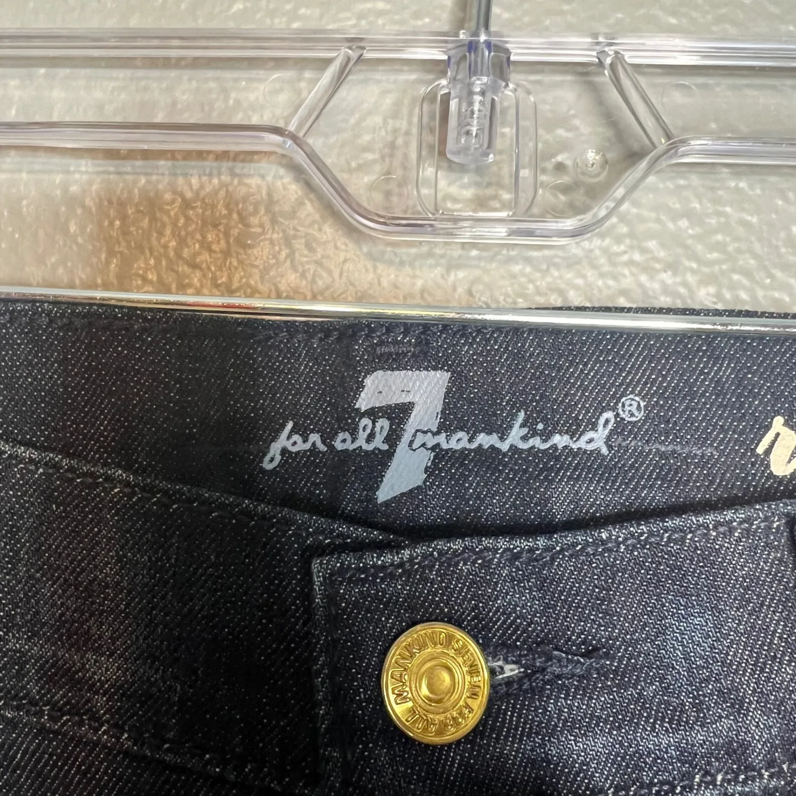 7 For‎ All Mankind Roxanne Straight Leg Jeans Size 30 Dark Wash - Image 4