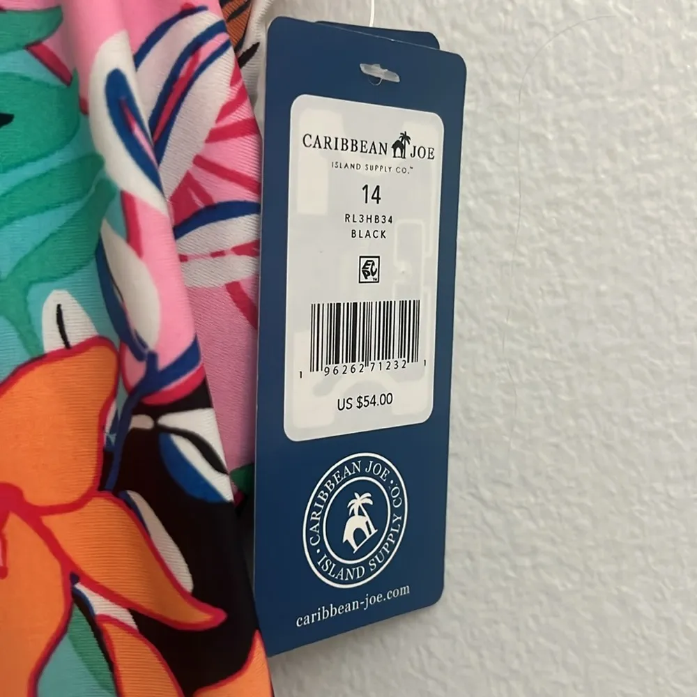 New - Halter Tankini Top by Caribbean Joe Island Supply Co. Size 14 - Image 3