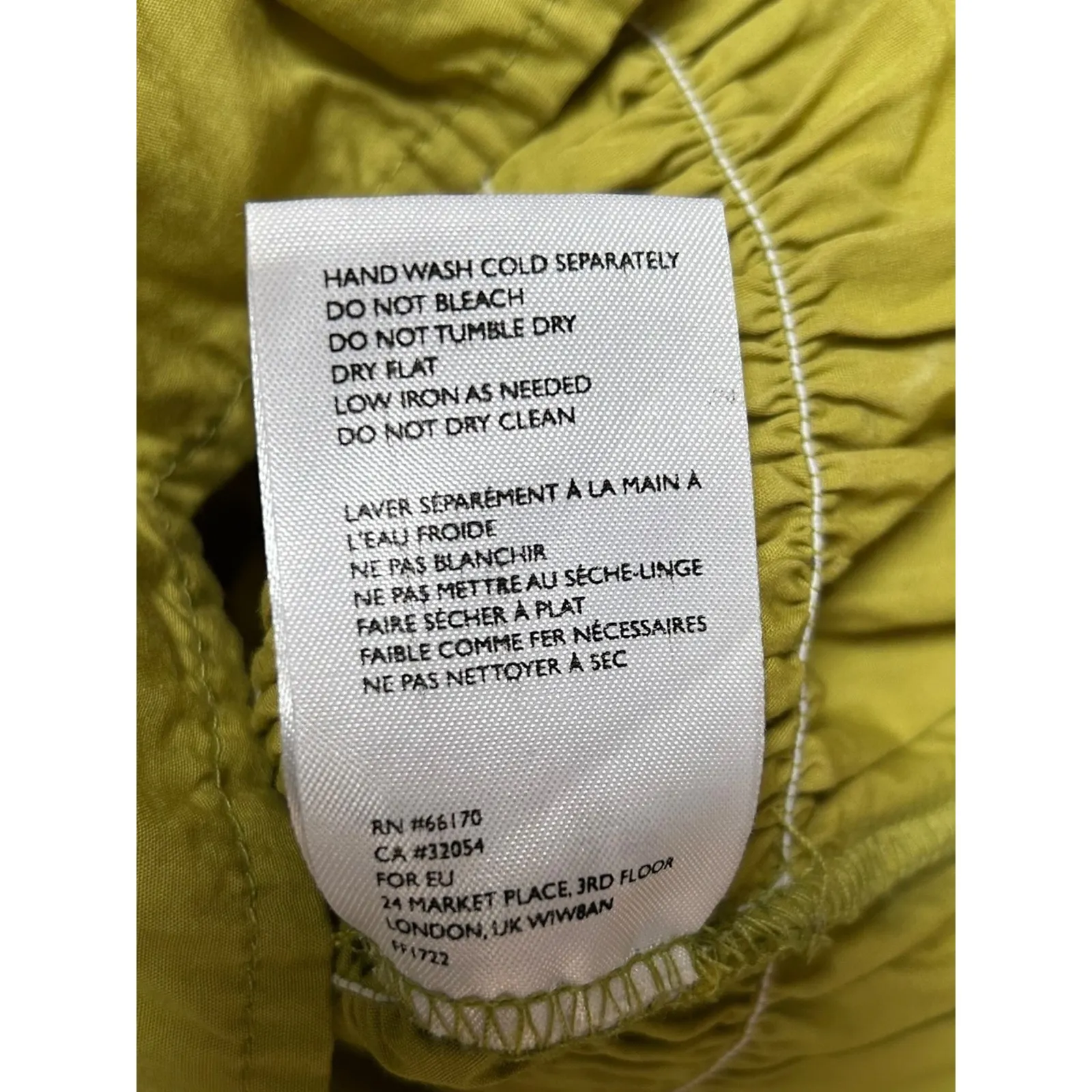 Faithfull The Brand Anthropologie Olive Green Milkmaid Peplum Smocked Top Medium - Image 7