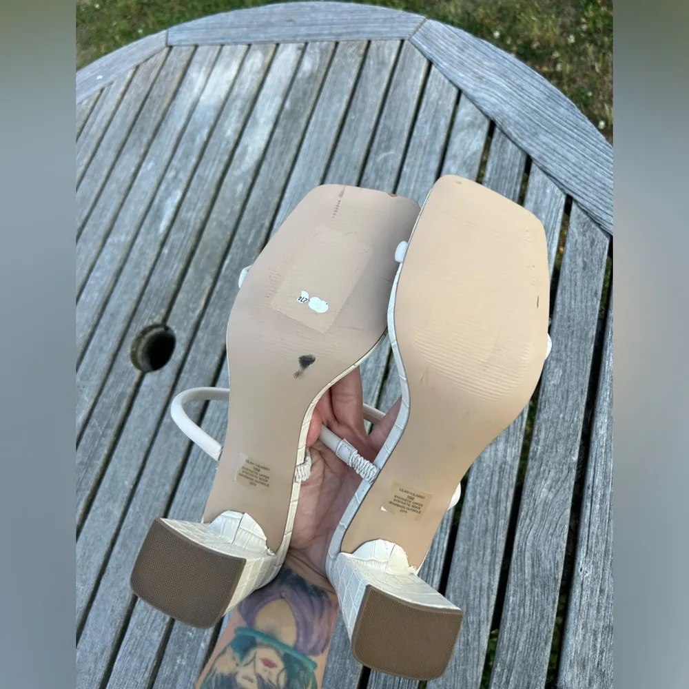 New Steve Madden Lilah White Croc Block Heel Slide‎ Sandals size 10 - Image 10