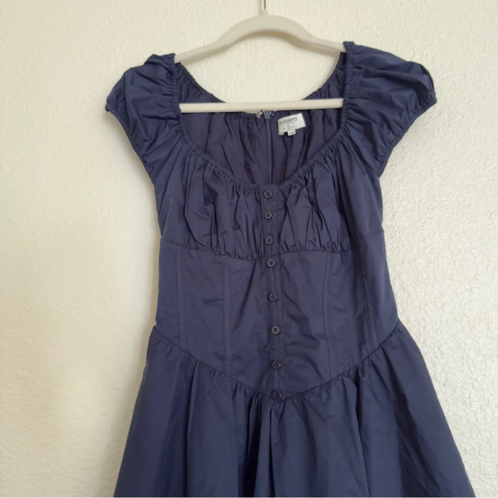 NWOT house of cb French Navy Gathered Mini Dress - Image 7