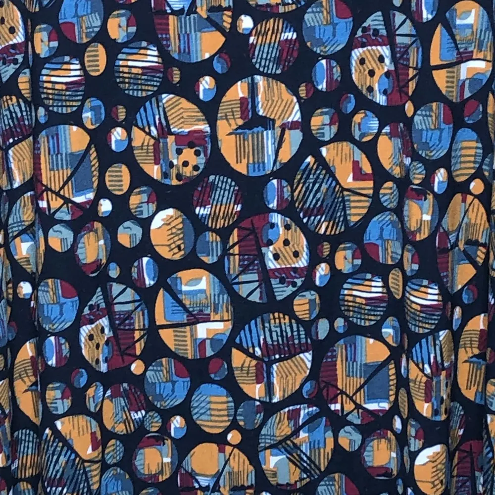 LuLaRoe Circles Orange Blue Irma Tunic New XL - Image 3