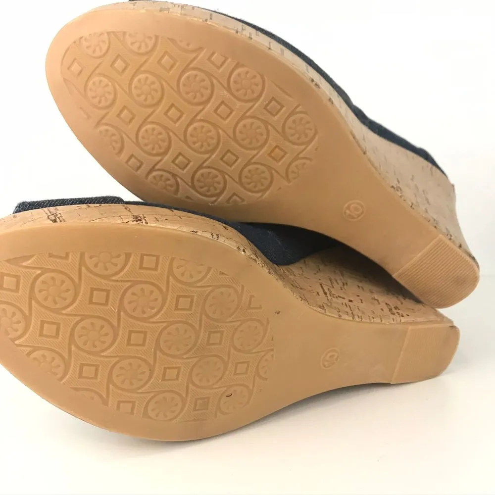 NEW Shoes of Soul Denim Cork Wedges Size 10 - Image 5