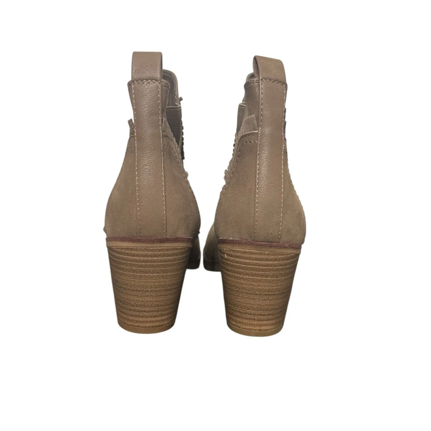 New! MIA Carrol Ruffle Western Boho Heel Ankle Fringe Bootie - Size 7.5 - Image 7