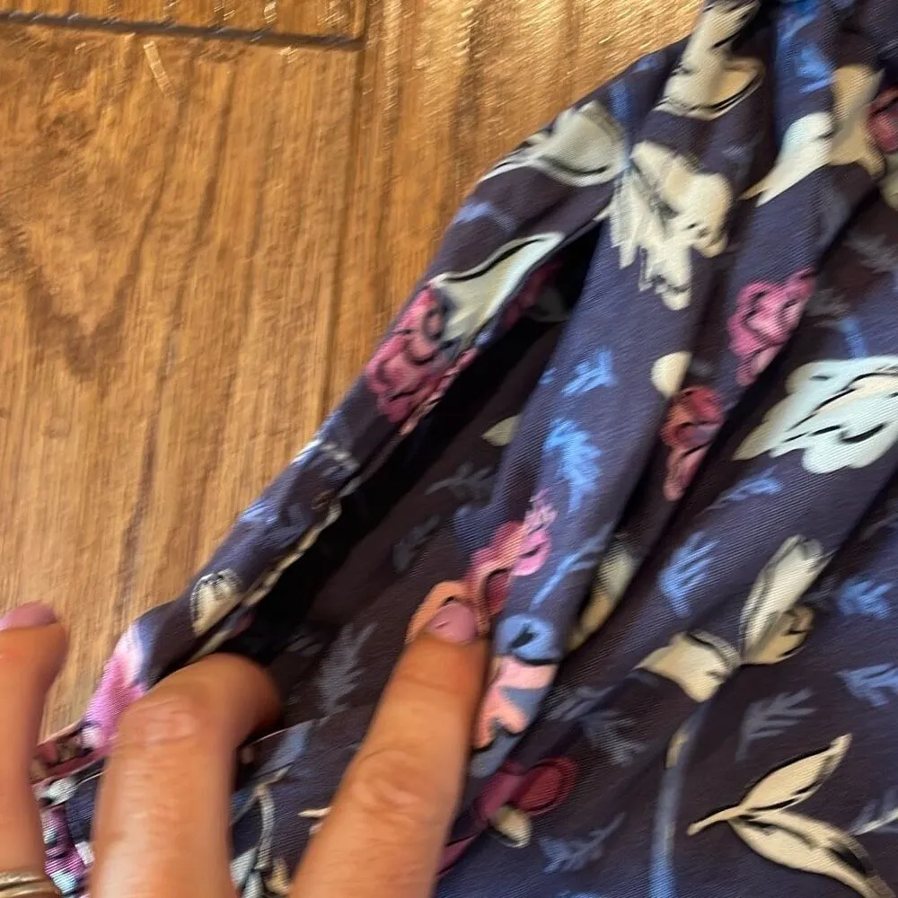 Jessica Simpson smocked block print purple strapless romper XS - Image 8