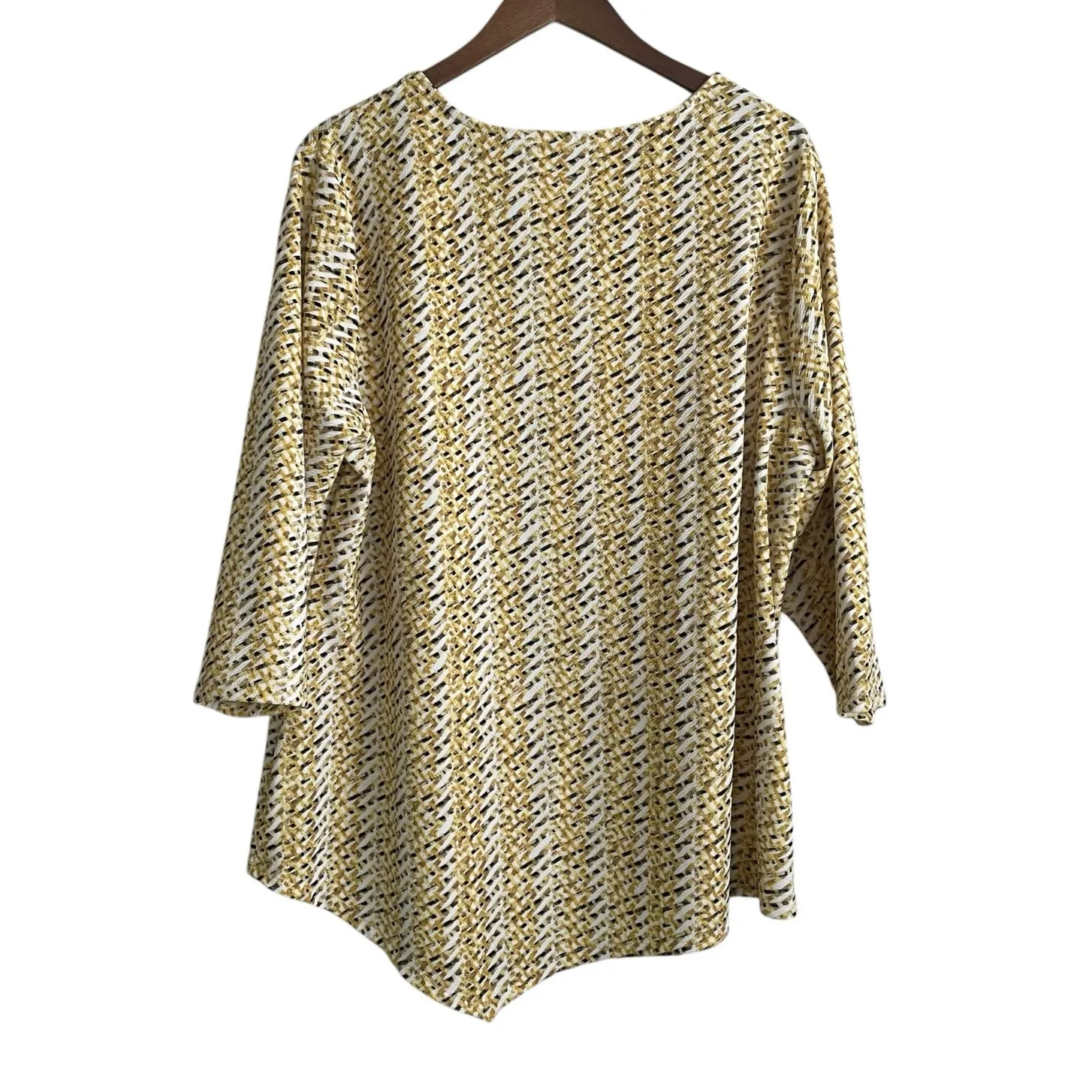 Sag Harbor Women Tunic Top 2X Yellow Whimsical Stretch Comfort Office Travel - Image 3