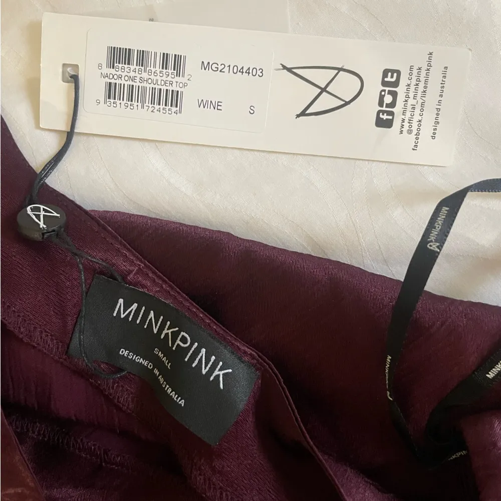 Red wine tie waist top - Image 6