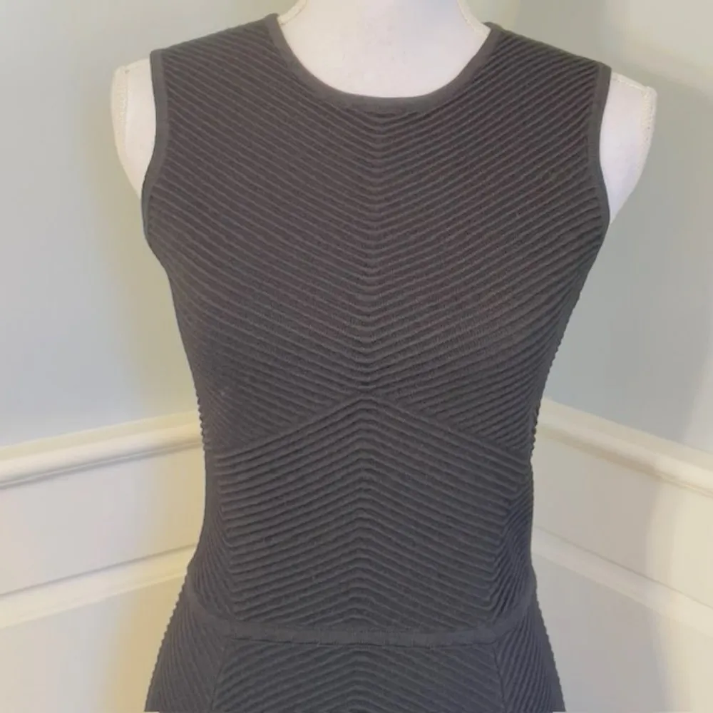Ronny Kobo Torn LBD Ribbed Bandage Flare LBD Tank Dress Medium - Image 3