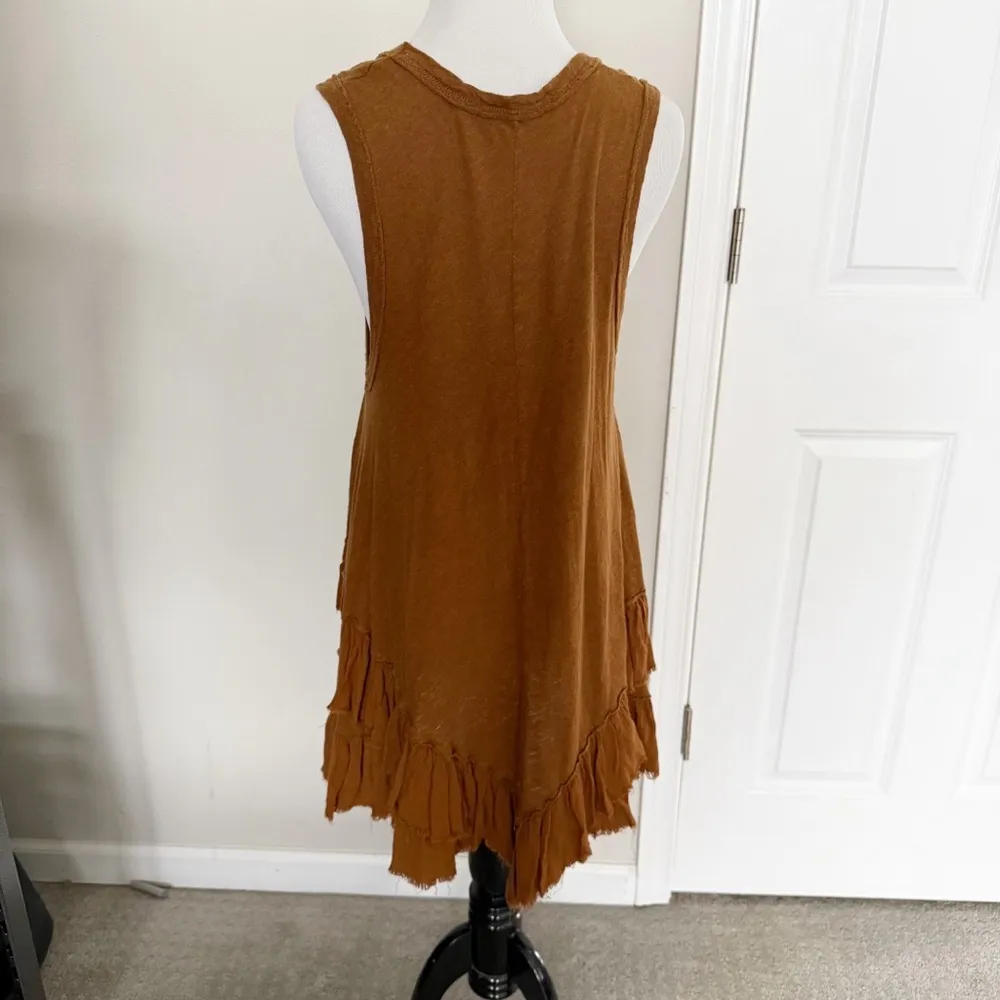 Free People Linen Blend Ruffle Tank Size XS - Image 5
