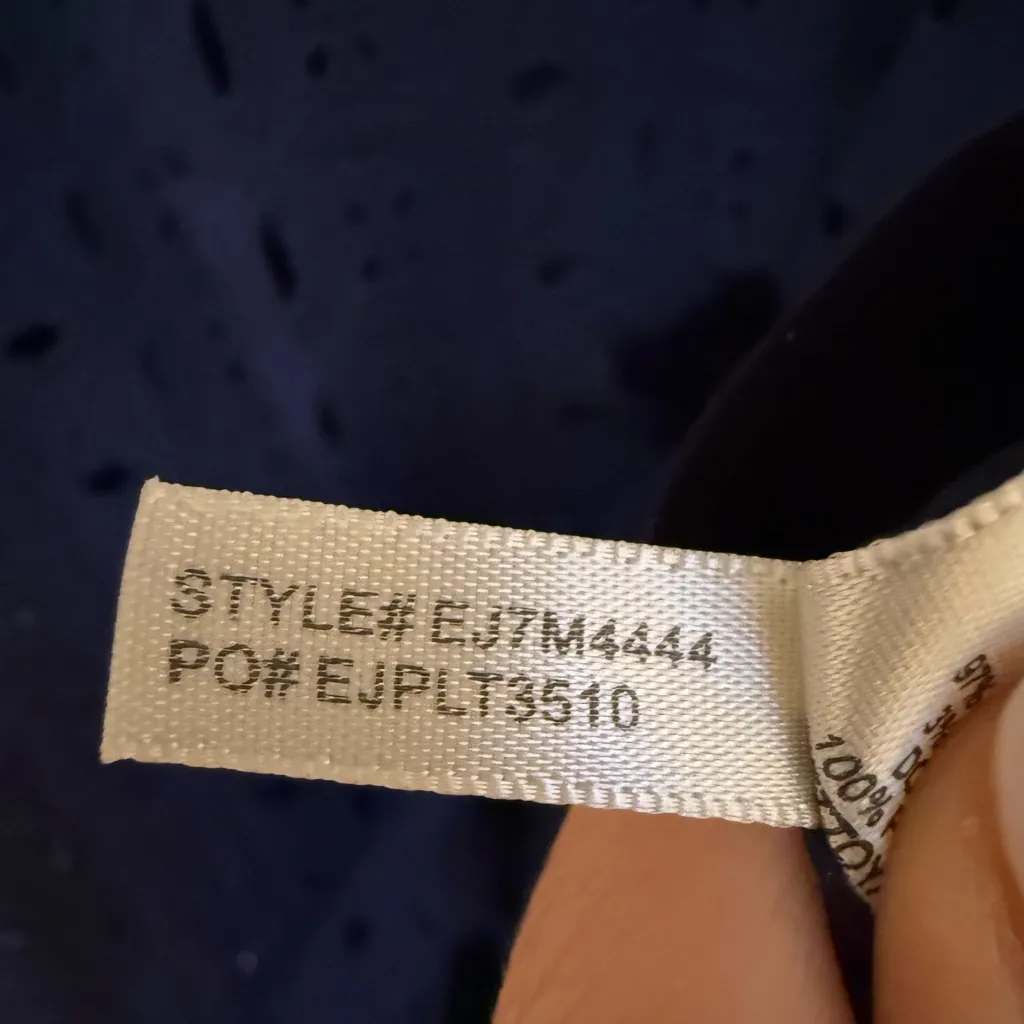 Eliza J V Neck Sleeveless Mandarin Collar Lace Shift Dress Navy Blue Size 4 - Image 8