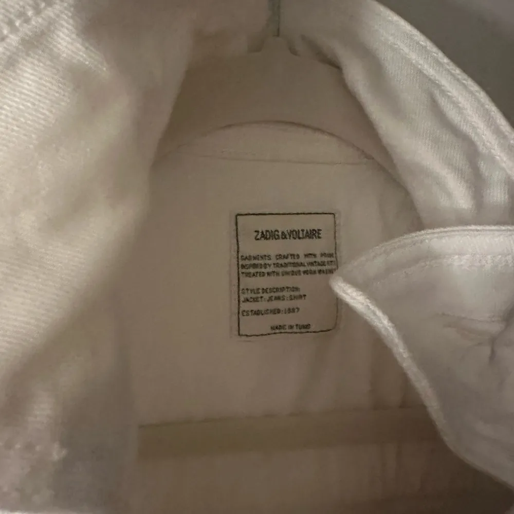 Zadig & Voltaire White Denim Jacket Size S - Image 4