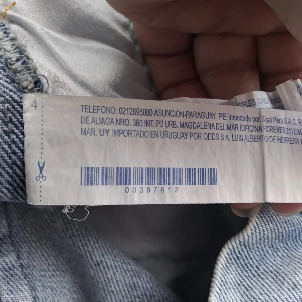 Forever 21 Denim High Rise Paper Bag Waist Size L - Image 6