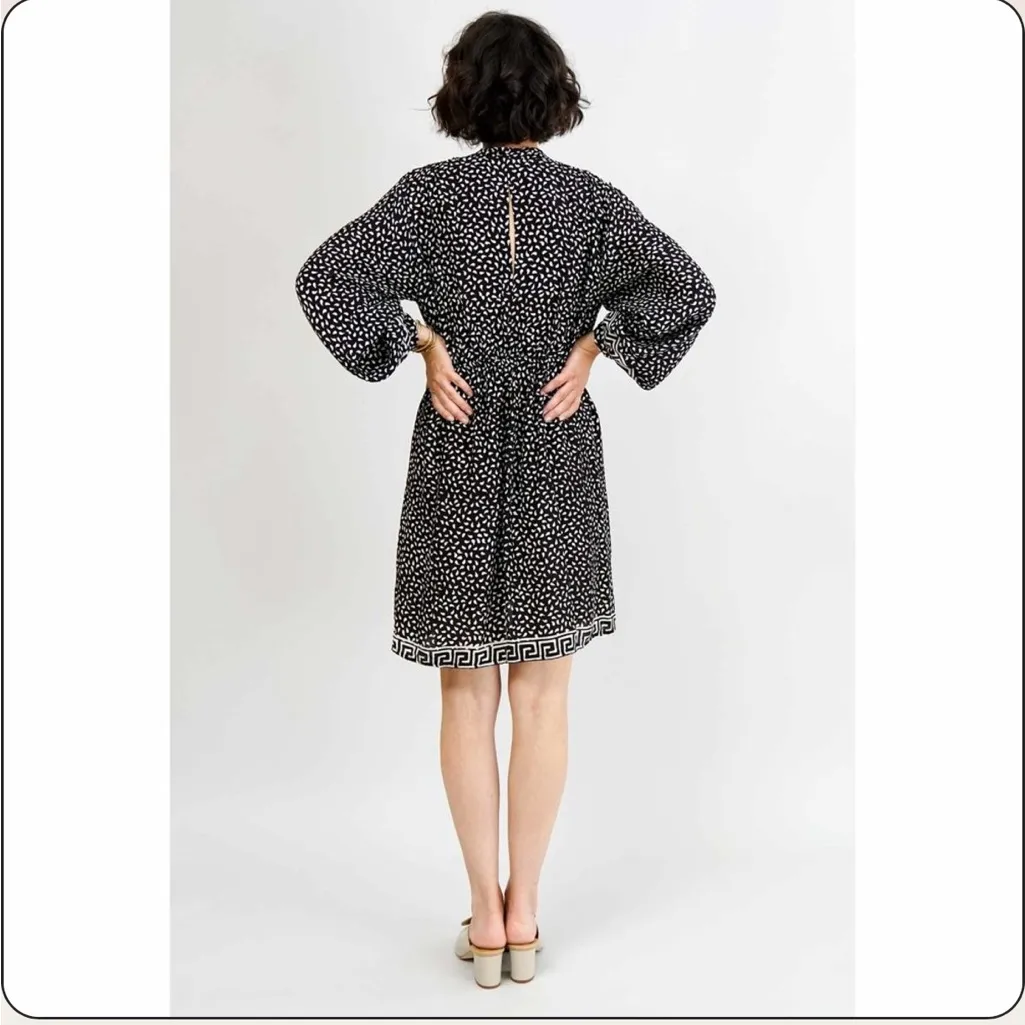 Natalie Martin - Silk Black and White Mini Dress - Image 4