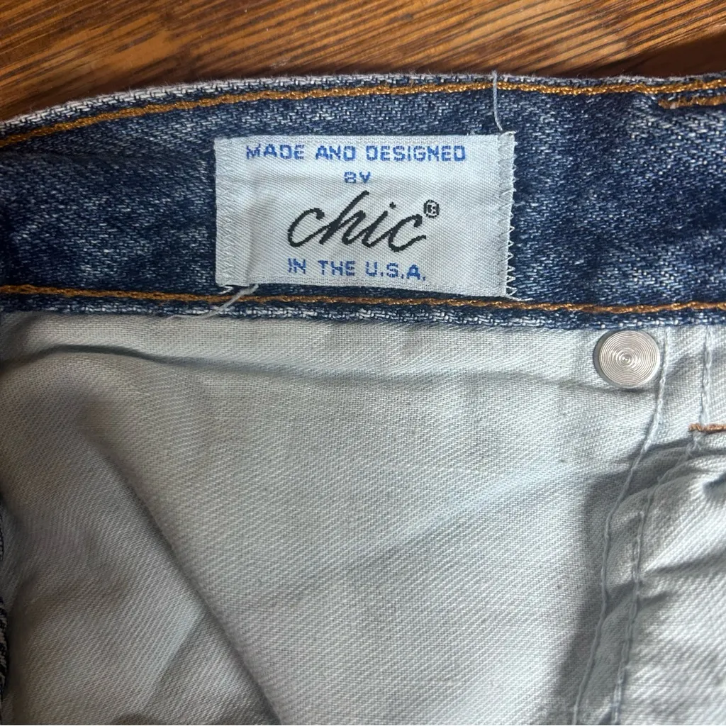 VTG 80s Chic Made in USA High Waisted 'Mom' Jeans: Size 14 Average Blue - Image 6