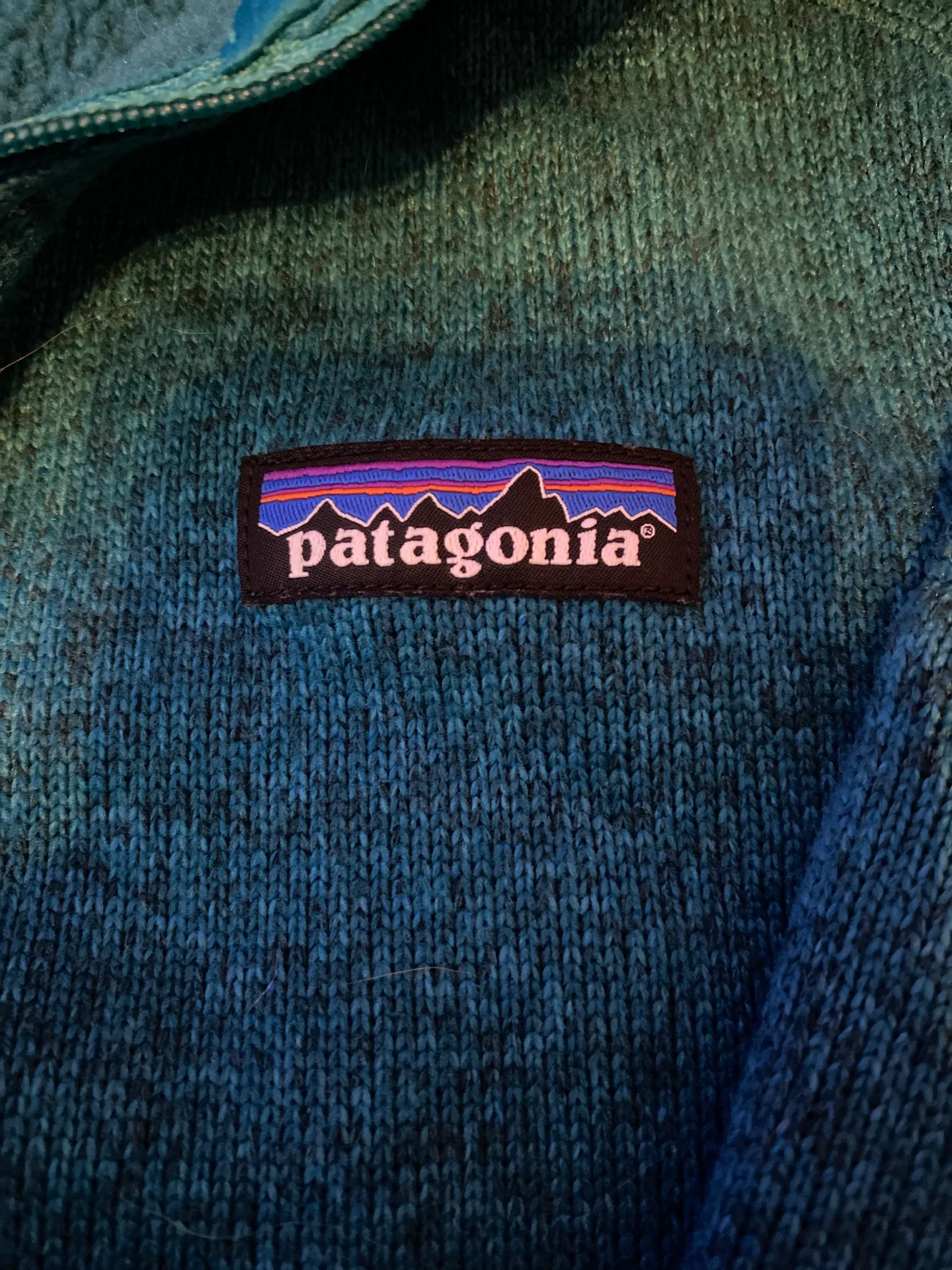 Patagonia Teal Pullover; Quarter Zip - Image 5