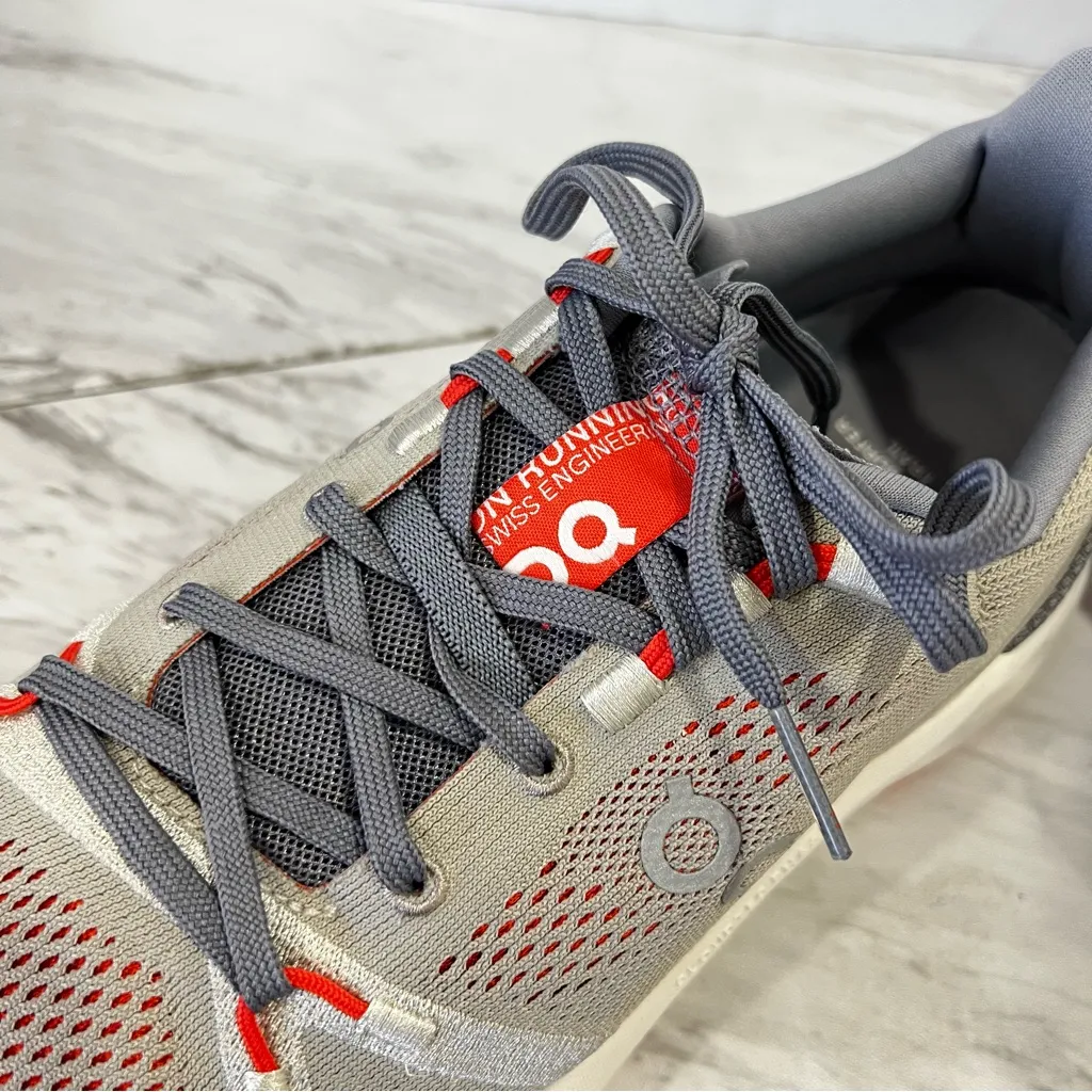 On Running Cloudsurfer Trail Women's Size 10.5 Athletic Shoes Gray Orange Ivory - Image 8