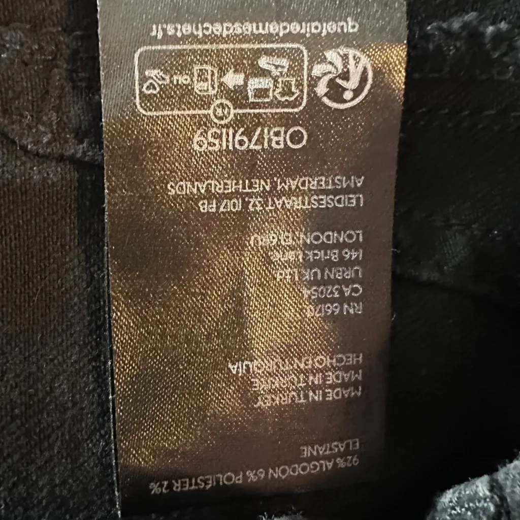 Free People Retro 70s Level Up Slit Bootcut Jeans Pitch Black Size 31 NEW - Image 11