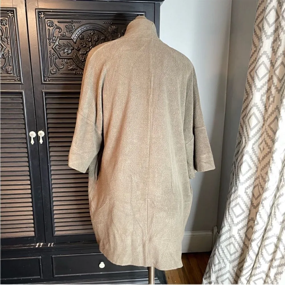 byrn Walker Marta Oversized Cacoon Wrap‎ Jacket Coat Soft Draped Fleece M - Image 3