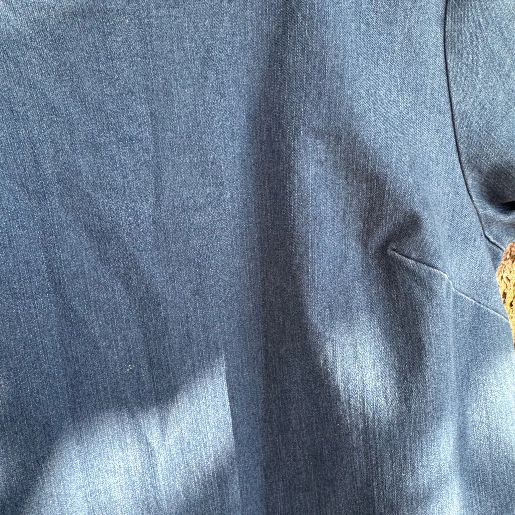 C. Wonder Blue Denim Jacket with frayed Accents Size 12 - Image 4