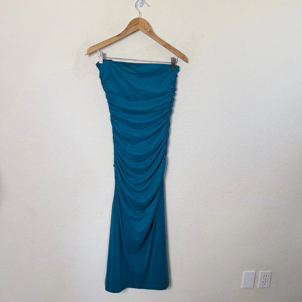 NWT Anthropologie The Gabbie Strapless Ruched Tube Dress by Celandine Size S - Image 8