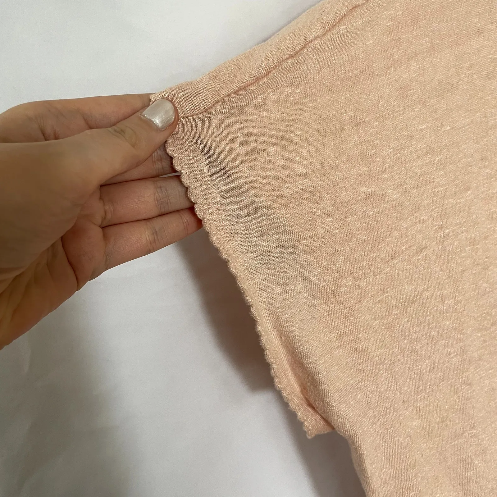 J.Jill love linen women's size 2XL beige orange v - Image 5