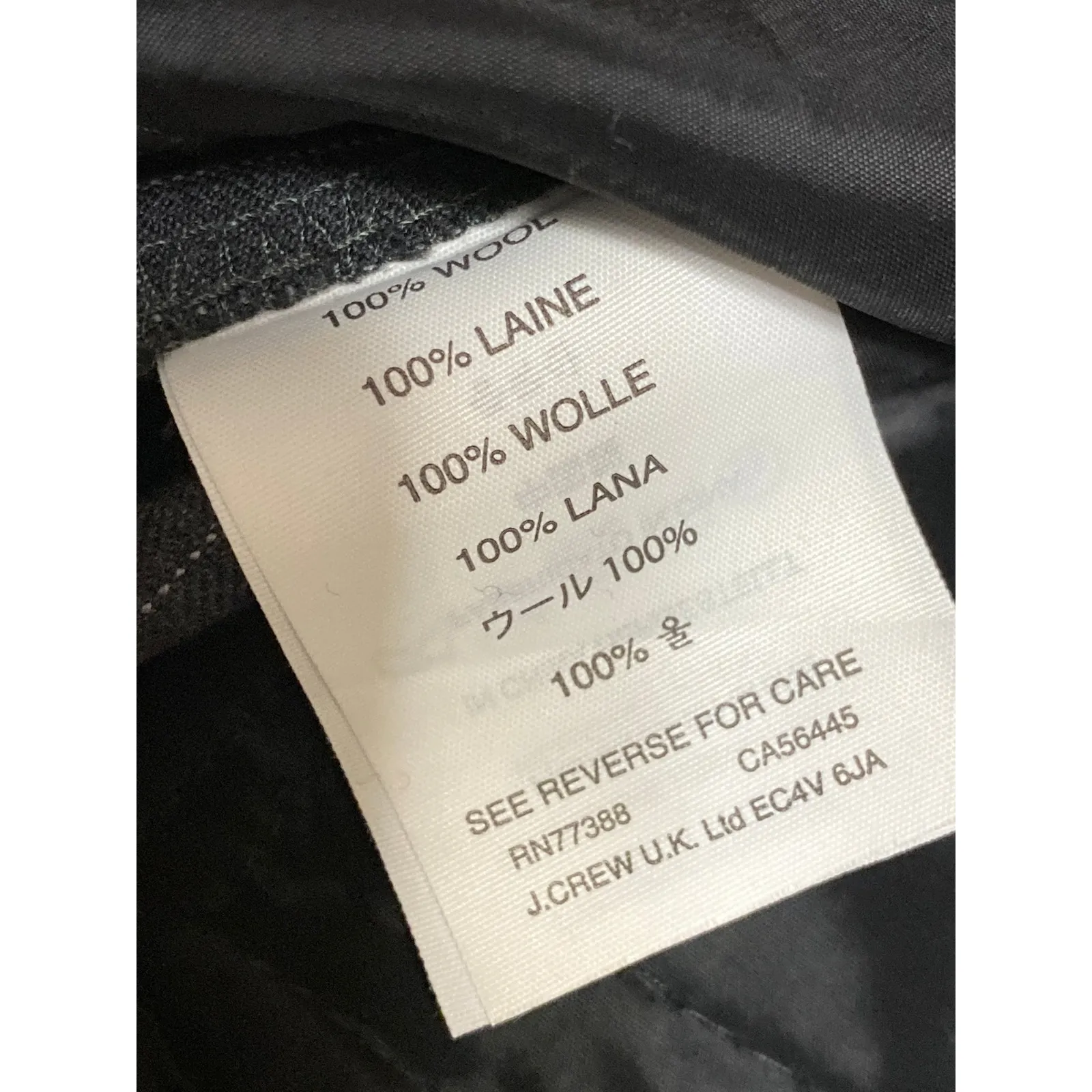 J.Crew Super 120's 100% Wool Gray Pinstriped High Waisted Trouser Dress Pants 2P - Image 4