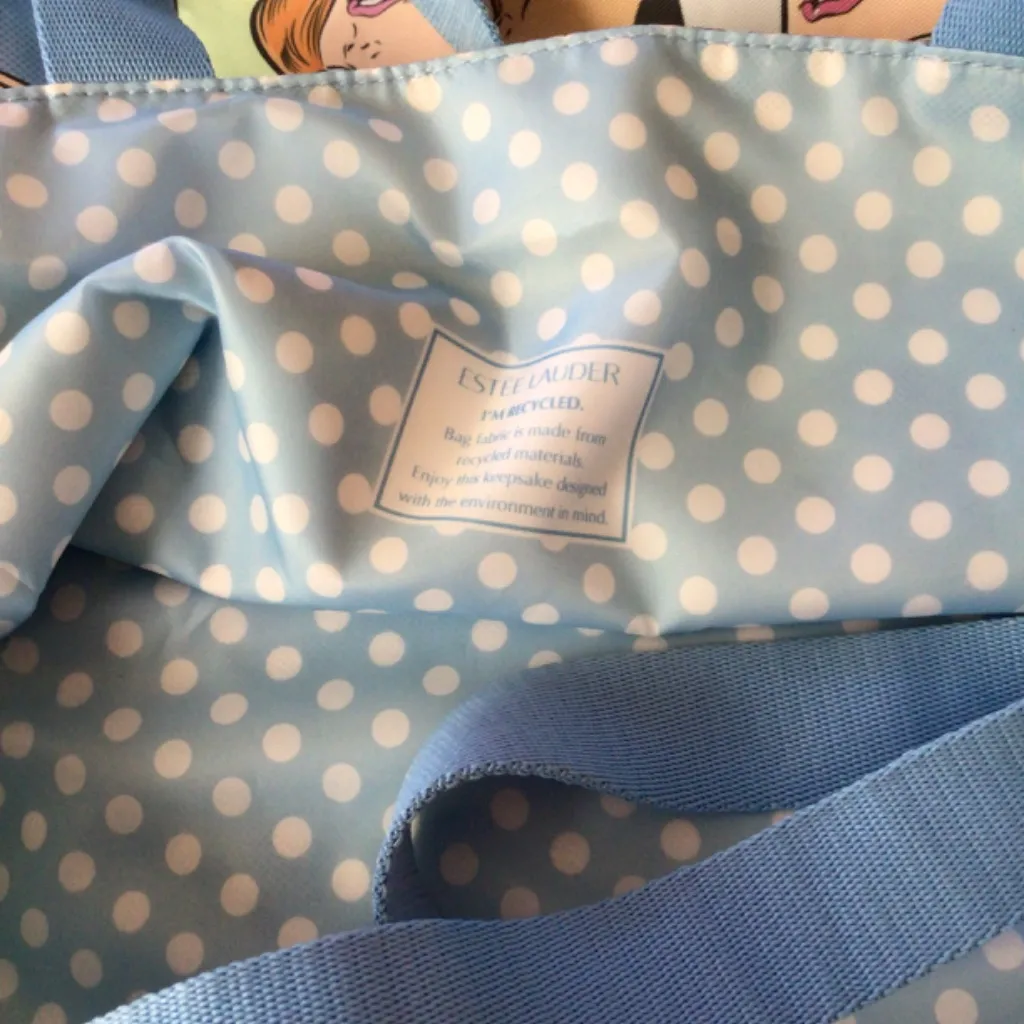 Estée Lauder Comic Tote EUC 12” x 17” - Image 5