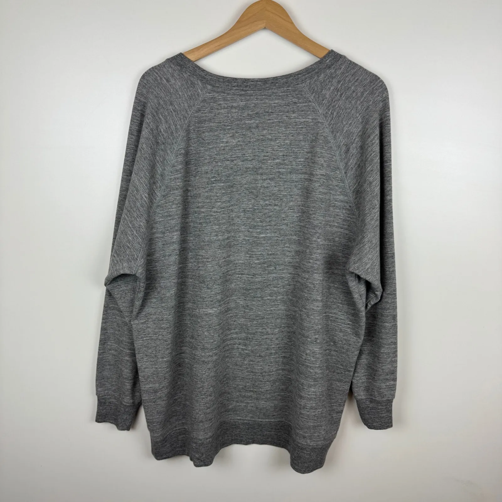 Wildfox Pour Favor Graphic Sweatshirt Sz L Gray Pullover Long Sleeve Wine‎ Lover - Image 4