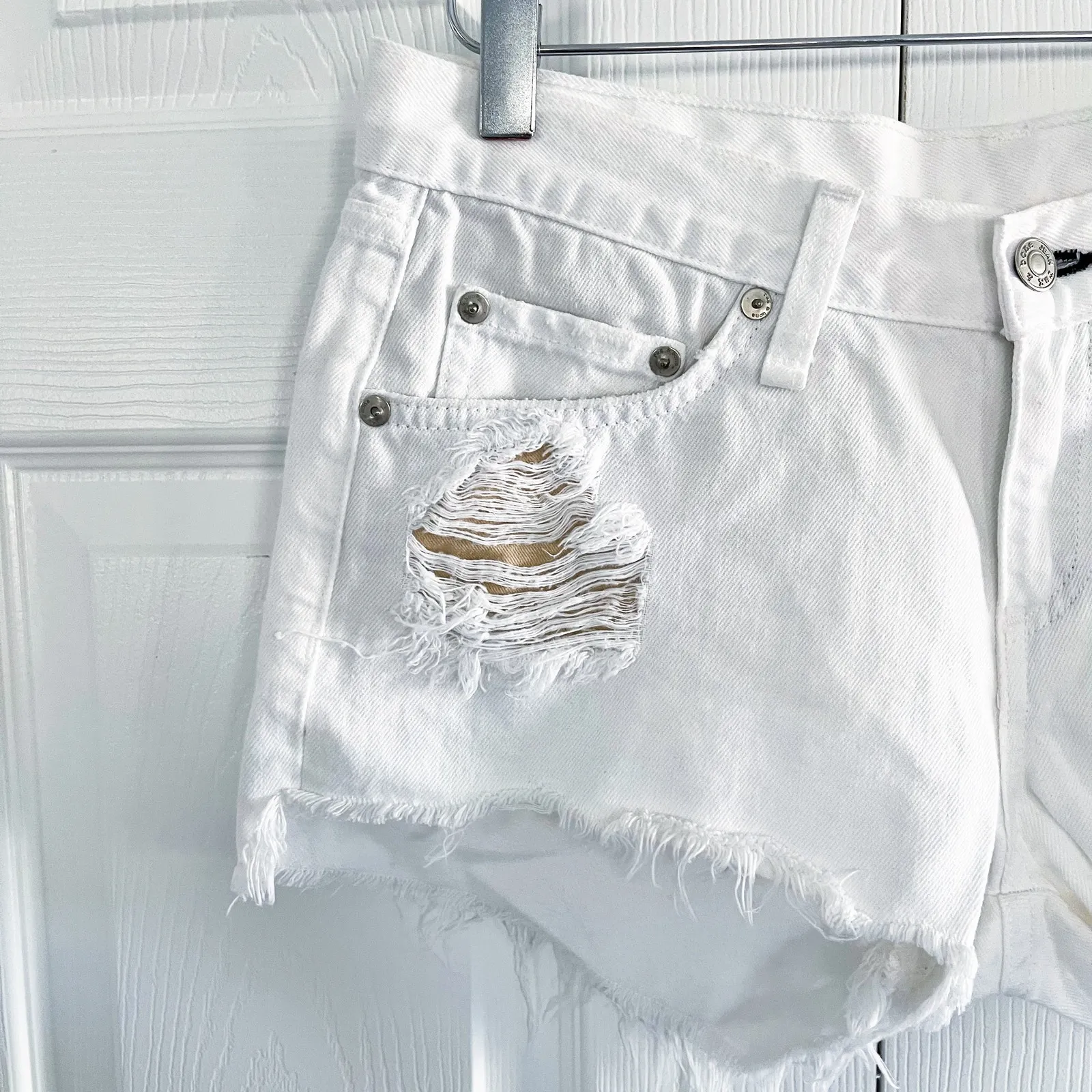 Rag & Bone Cut-Off Short in White Marin - Image 2