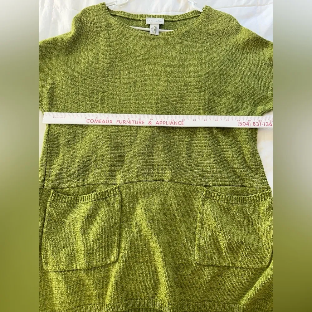 Soft Surroundings Women's Green 3/4 Sleeve Sweater w/ Pockets - Size PS/PM - Image 7