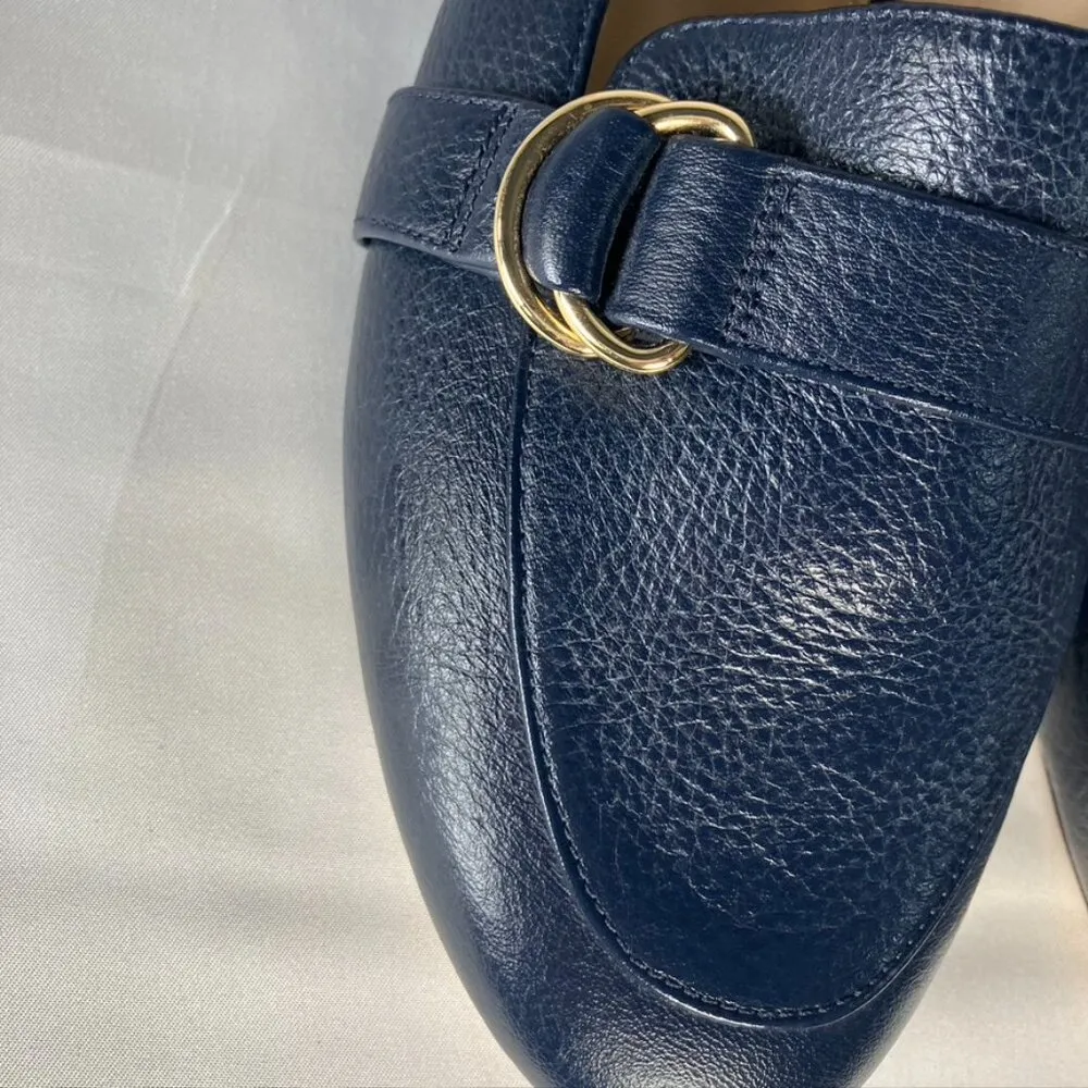 Talbots Ryan D-Ring Loafers - Tonal Webbing Navy Leather Womens 9.5M P203041445 - Image 2