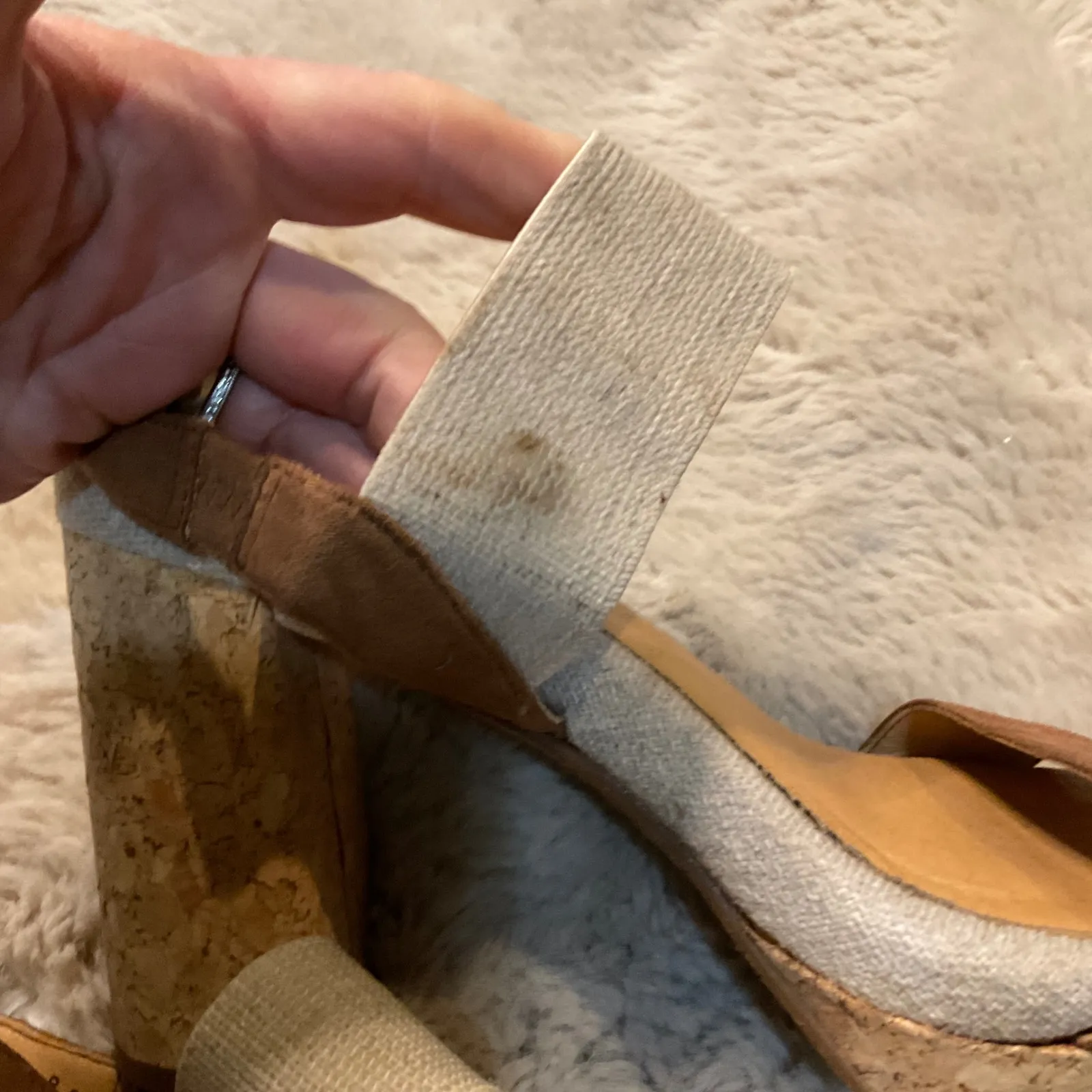 Yellowbox Amil Block Heeled Sandals Cork Platform Size 8.5 Womens - Image 5