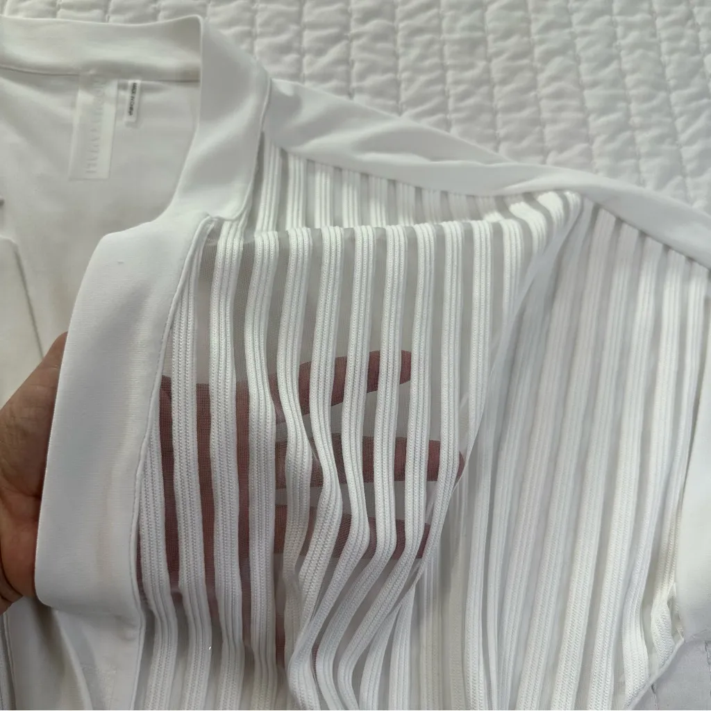 Norma Kamali Geralyn Short Sleeve Snow White Wide-Leg Jumpsuit Size S/36 - Image 11