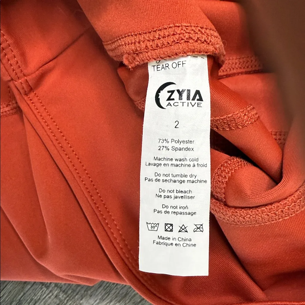ZYIA Active Burnt Orange Leggings - Image 9