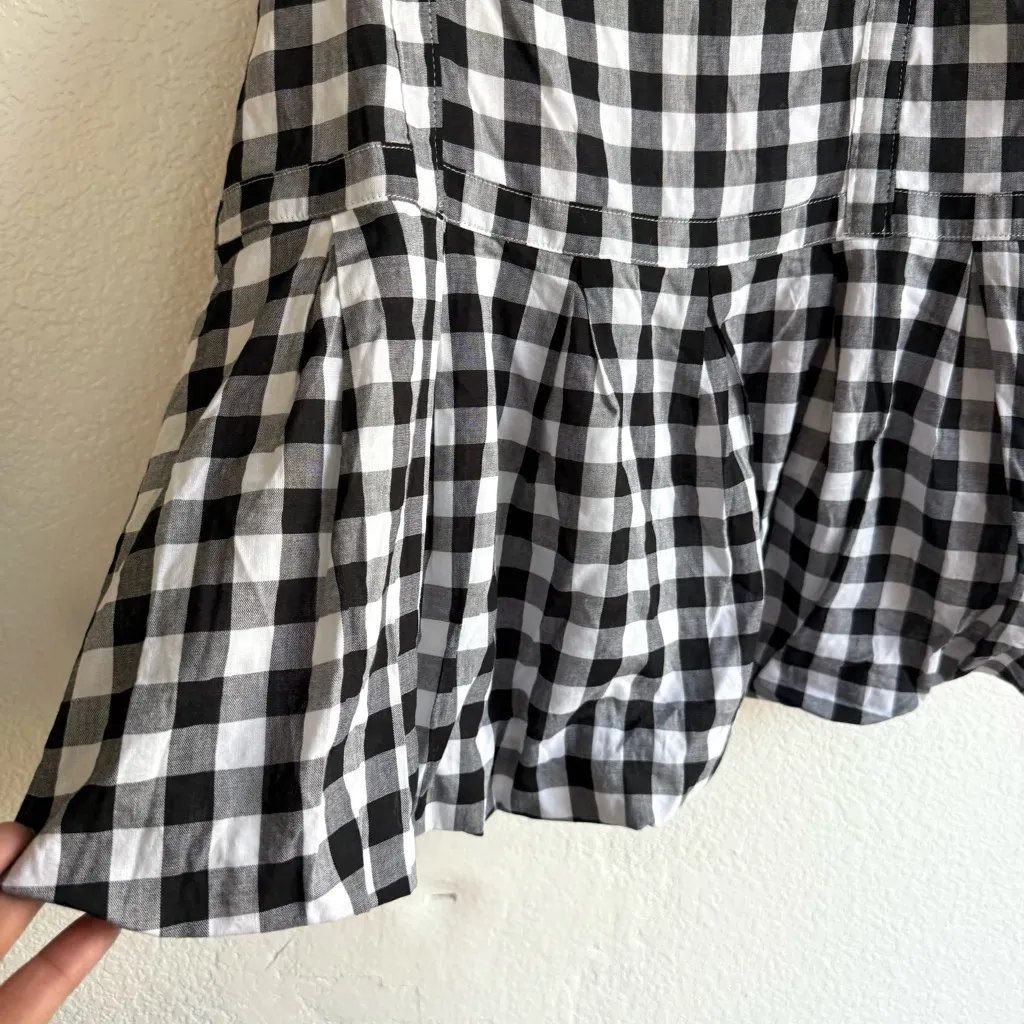 NEW Old Navy Womens Shirt Tank Black White Gingham Plaid Tie Straps Size Large - Image 6