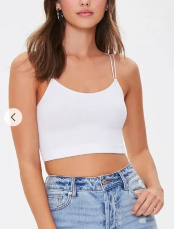 Forever 21 White Seamless Crop Top - Image 2