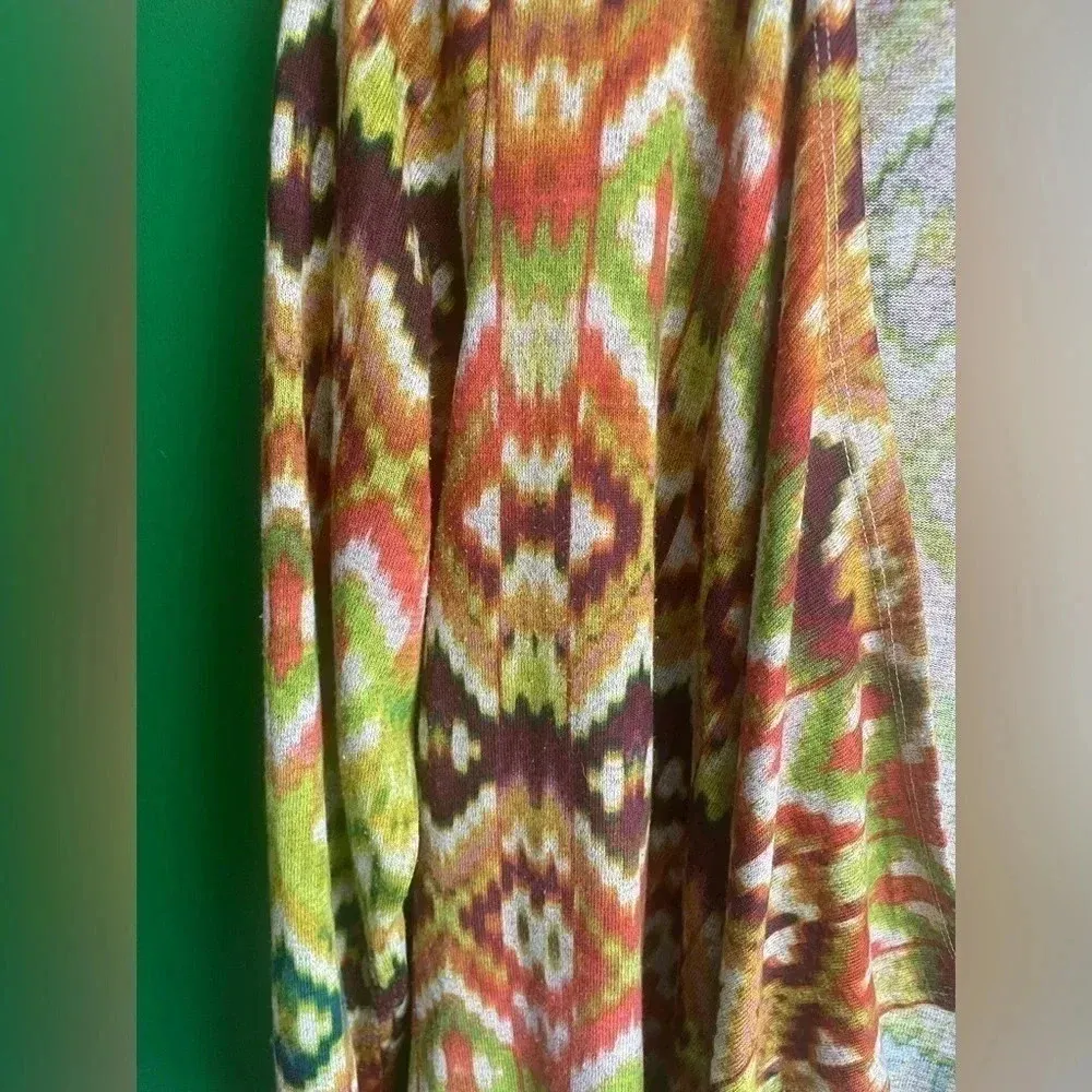 CLEARANCE!!! Emerald Cardigan Tribal Print Plus Size XL Boho‎ Bohemian EUC - Image 2