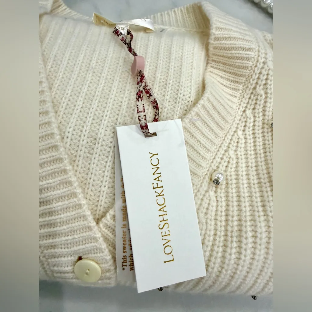 LoveShackFancy Frances Crop Cardigan - Image 7