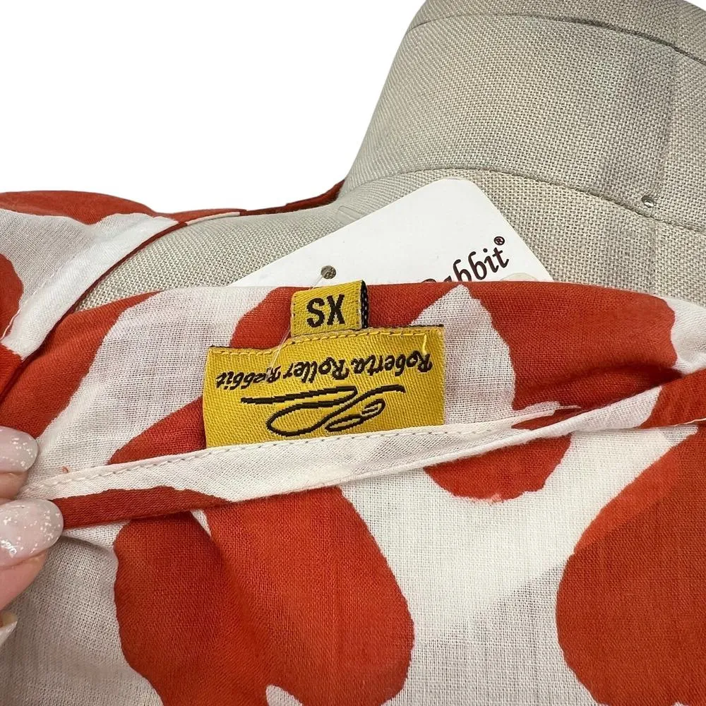 Roberta Roller Rabbit  Gala Kurta Tunic‎ Persimmon Print Size XS - Image 12