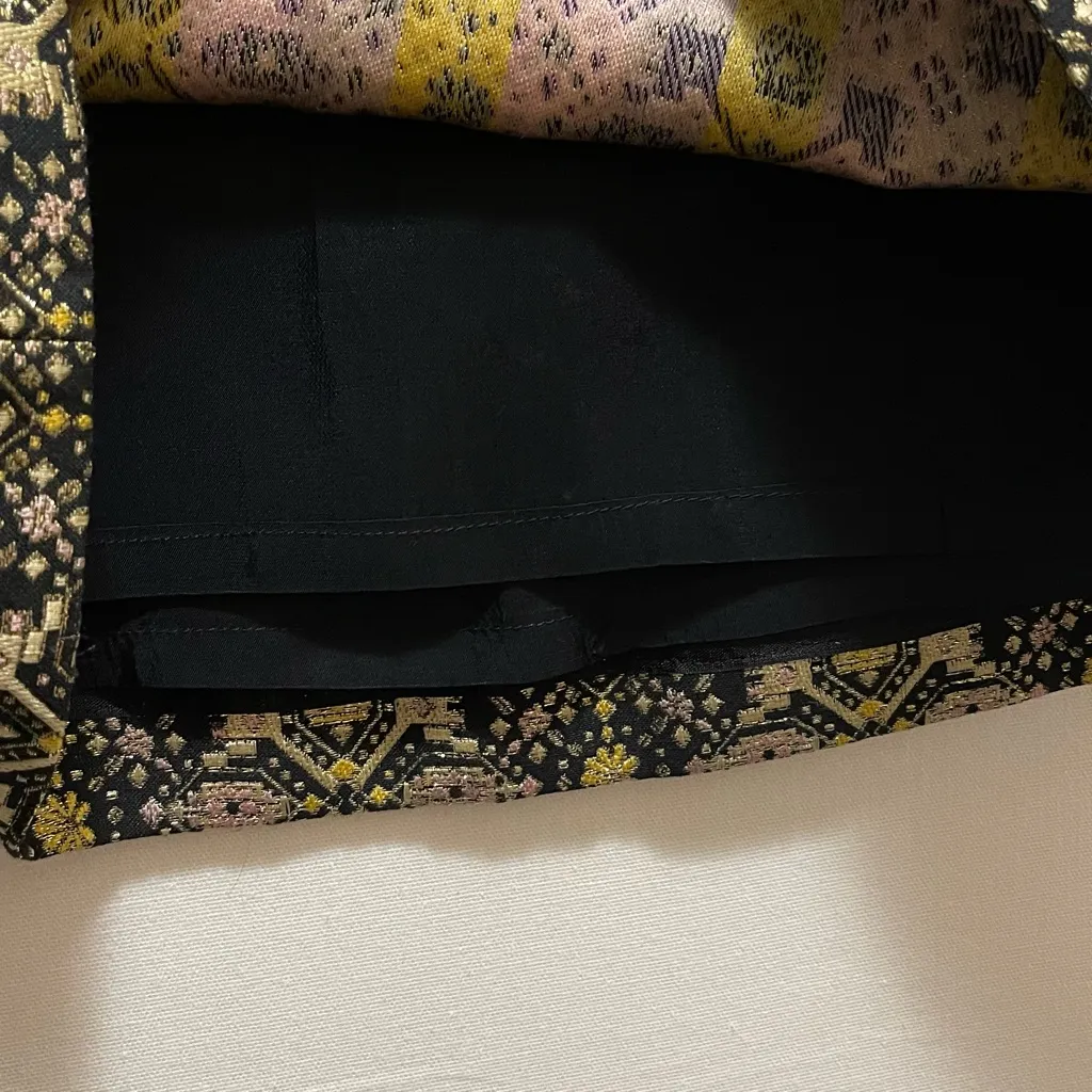 J. McLaughlin Lurex Jacquard Brocade A Line Skirt - 6 - Image 8