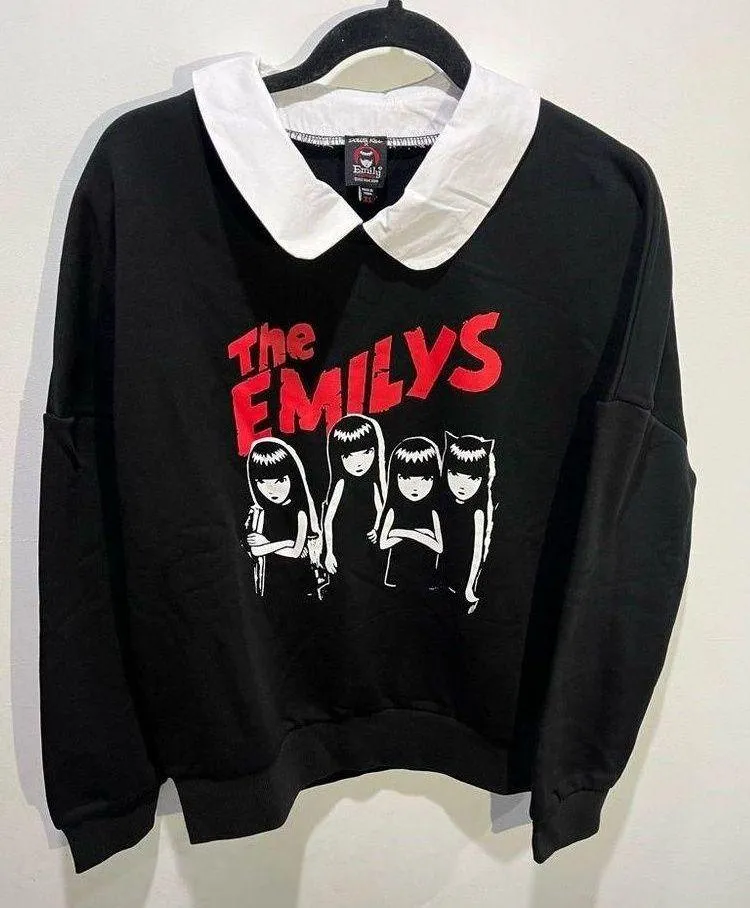 x Emily Strange Collared Black Sweater - Image 2