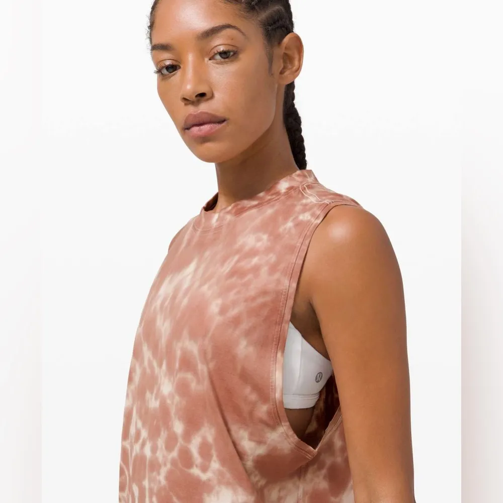 LULULEMON All Yours Tank Tie Dye in Marmoleado Tie Dye Ancient Copper Size 2 - Image 4
