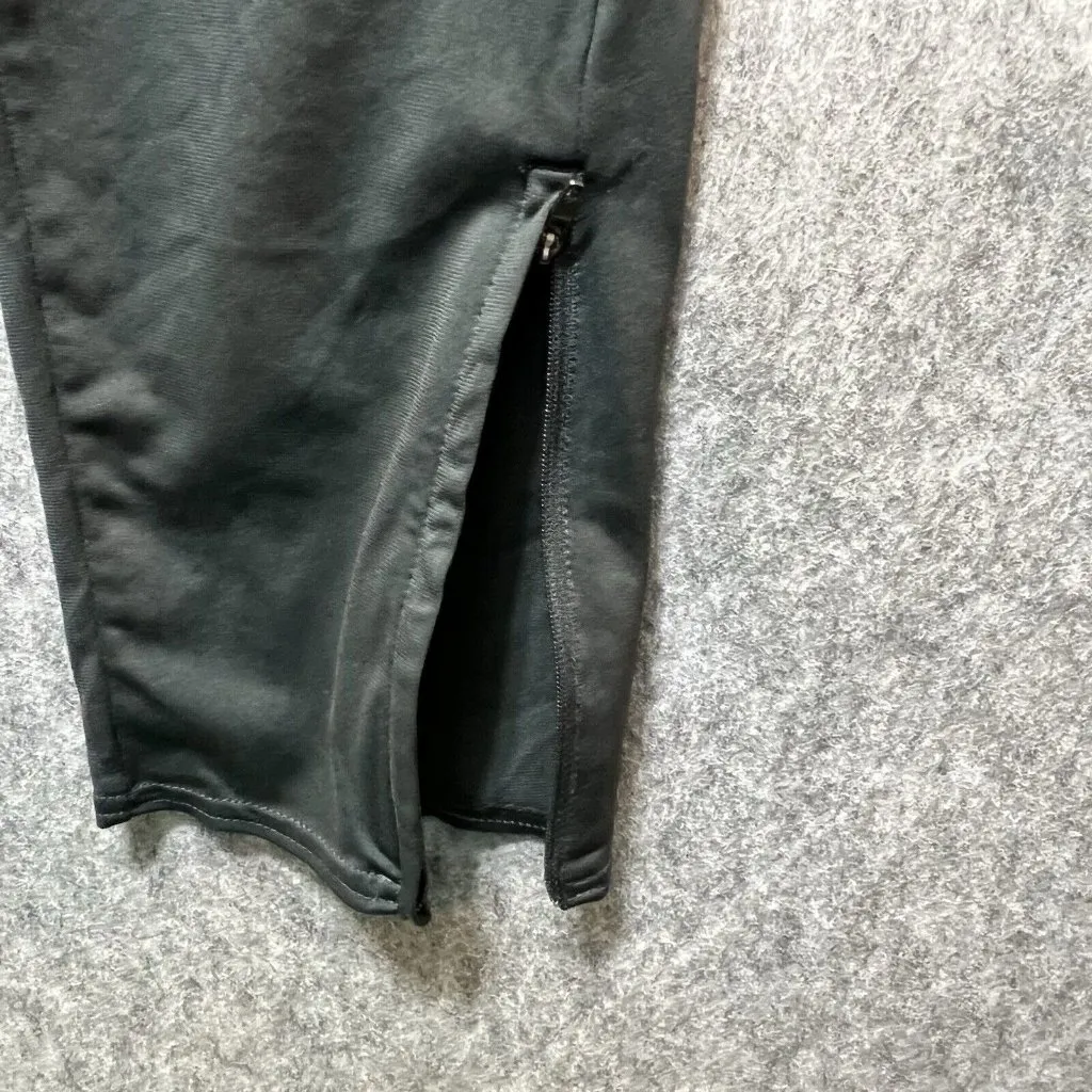 Nike Dri Fit‎ Pants Women Large Track Warm Up Ankle Zip Pockets Gray Joggers - Image 7