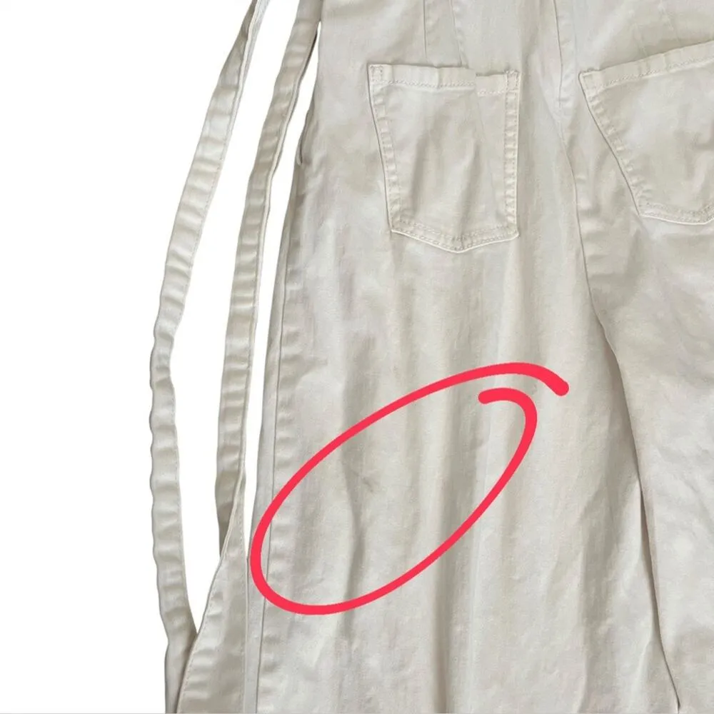 Chino By Anthro Women’s White Wrap Top Wide Leg Sleeveless Scalloped Jumpsuit 2 - Image 12