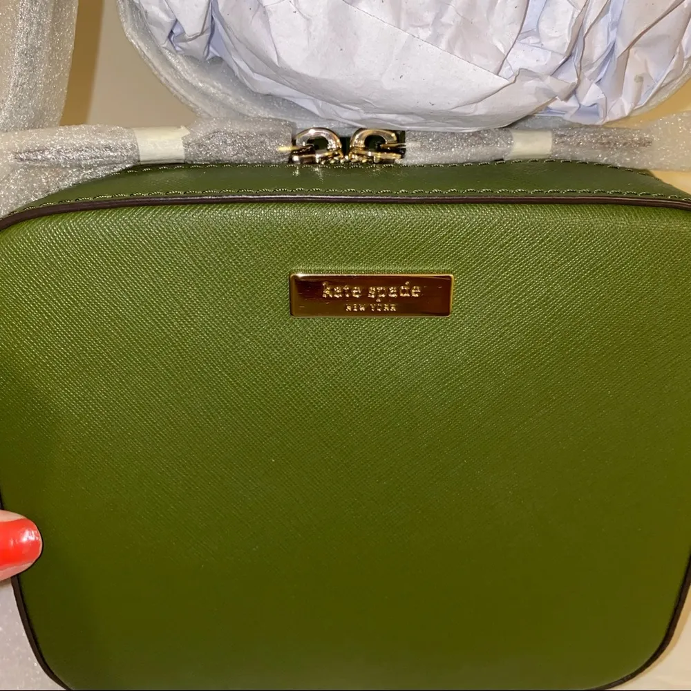 Kate Spade Genuine Leather Cammie Newbury Lane Crossbody Sapling (Dark green) - Image 11